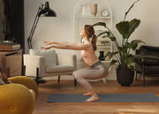 Tappetino Fitness Ammortizzante Antiscivolo 4mm Tappeto Sport Yoga Pilates - 61x173 - Grigio Scuro