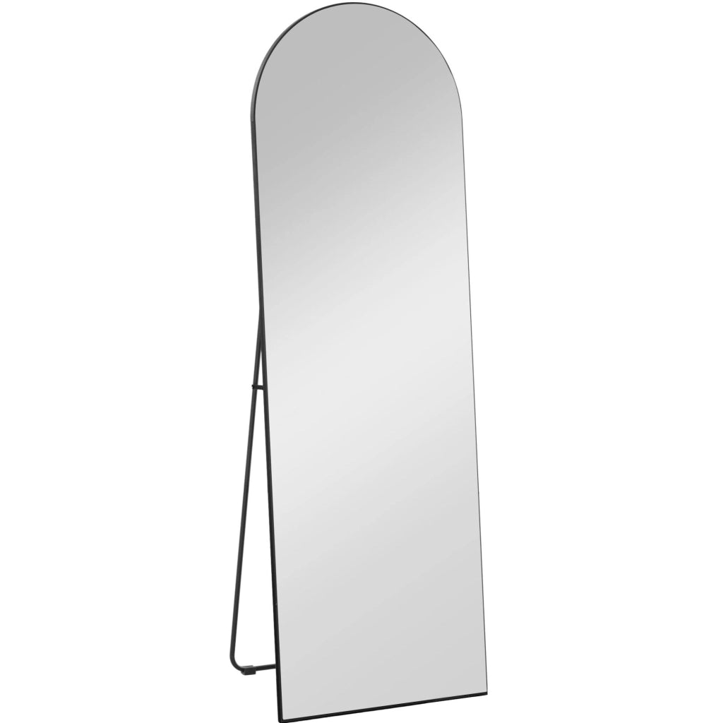 Specchio a figura intera ad arco nero 150 x 50 cm