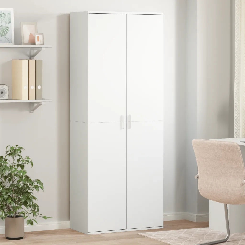 Credenza | Madia | Buffet da pranzo | Armadio da pranzo Bianca 70x35x180 cm in Legno Multistrato