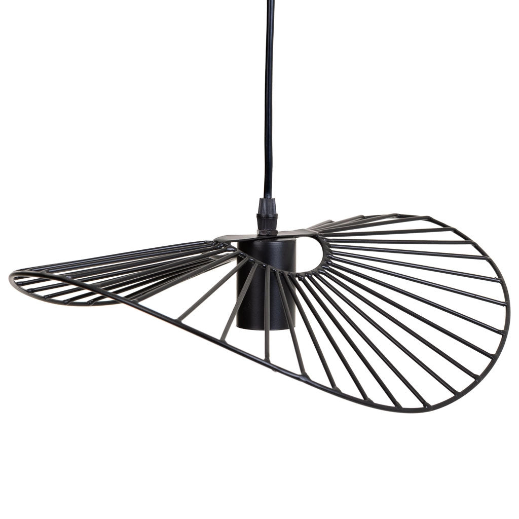 Plafoniera in metallo nero 37x31x90h