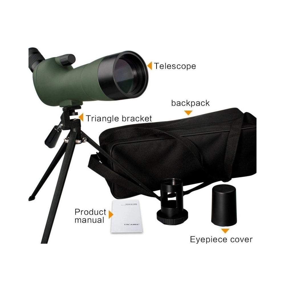 Trade Shop - Telescopio Cannocchiale 20x 40x 60x Con Borsa Zoom Alta Definizione Obiettivo -