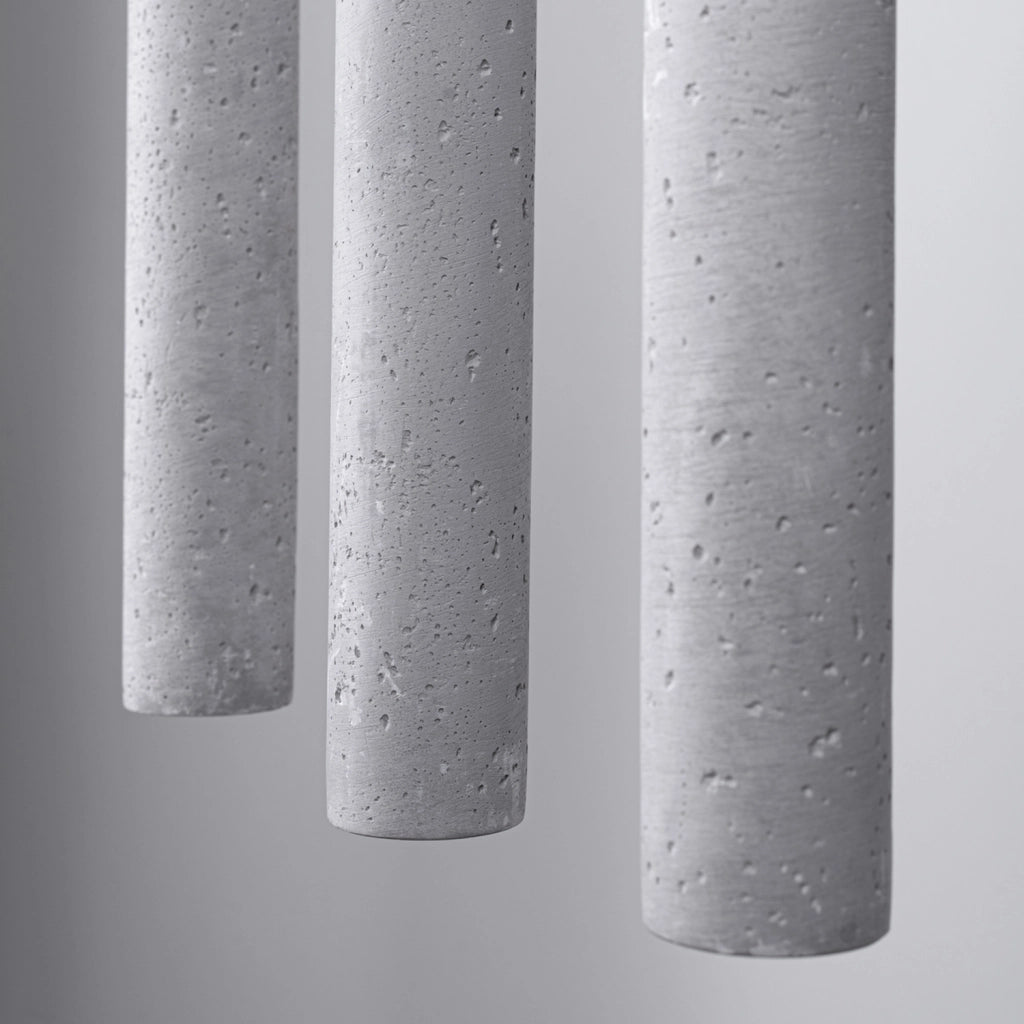 Lampada sospensione VELINO tripla cemento grigio 3xG9