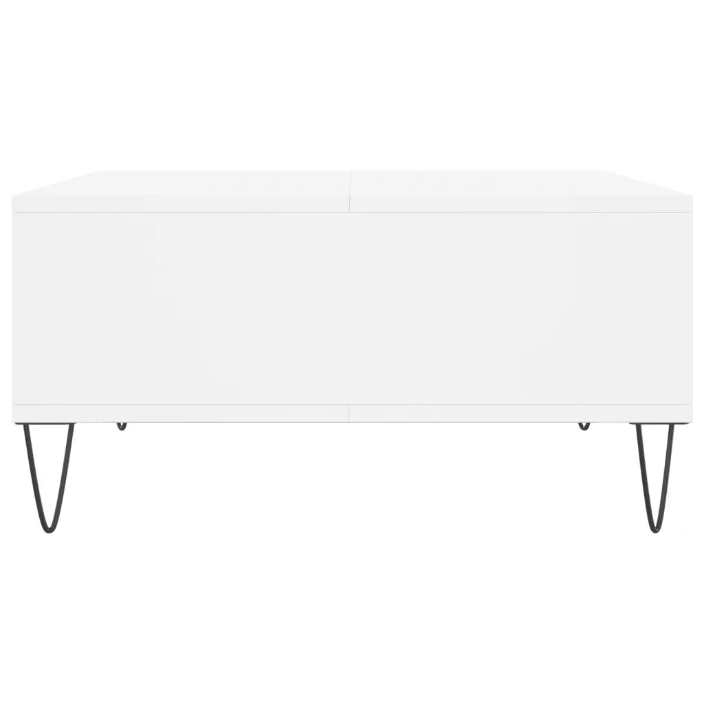Tavolino da Salotto-Tavolino da soggiorno-Tavolo Bianco 60x60x30 cm in Legno Multistrato 937539