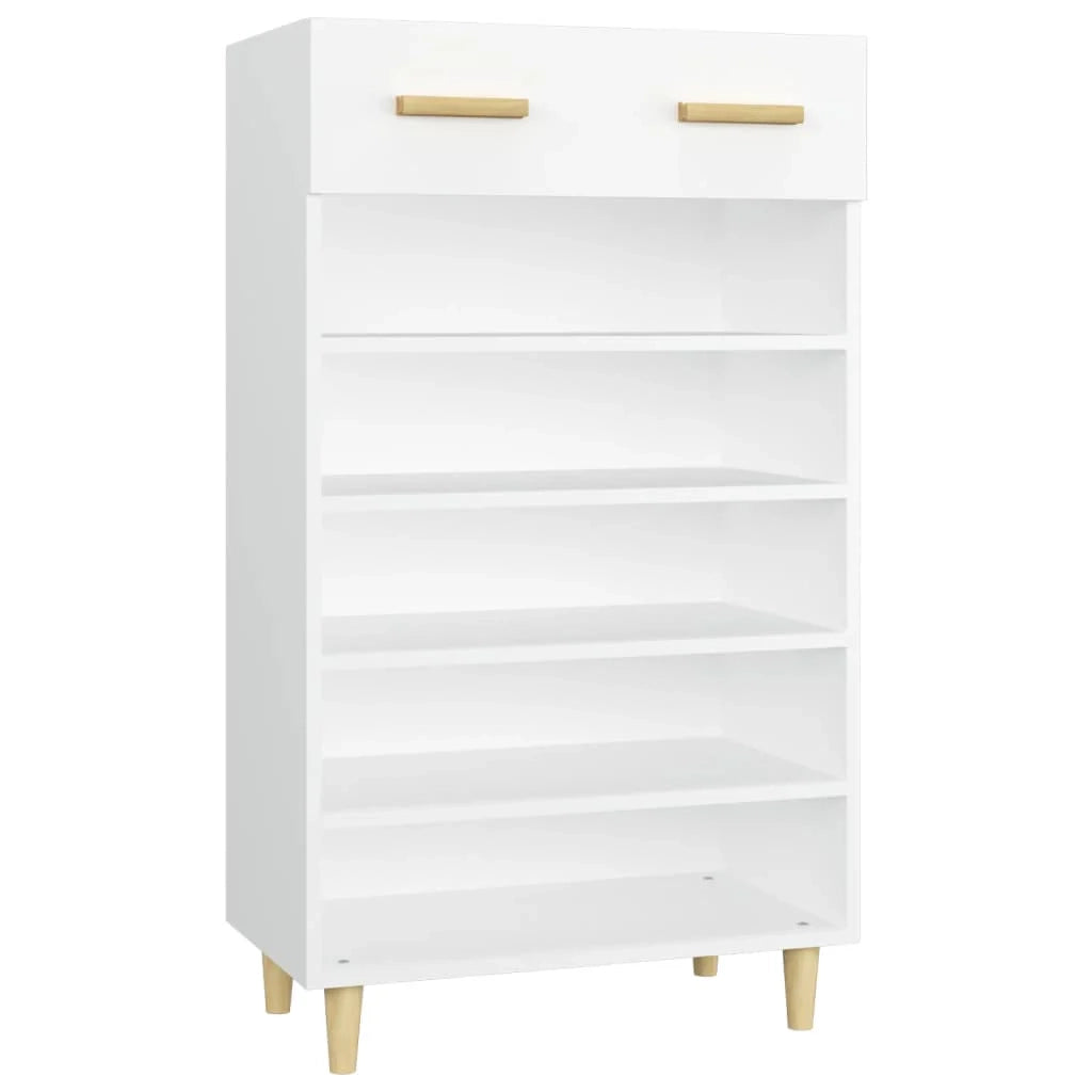 Scarpiera mobile contenitore per scarpe mobile per ingresso/corridoio/soggiorno 60 x 35 x 105 cm legno ingegnerizzato bianco 02_0021485