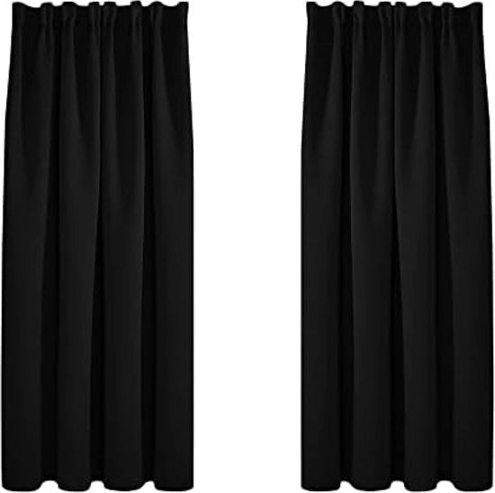 Gordini oscuranti con cinturino pieghevole, 132x160 cm (L x A), 2 pezzi, Finestratura e pronto, per soggiorno