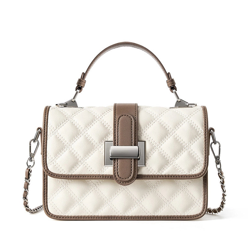 Borsa tote LOVEVOOK in vera pelle da donna, borsa a tracolla grande bianca