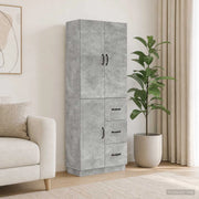Set di armadi 2 pz Grigio Cemento Legno ingegnerizzato 3416820
