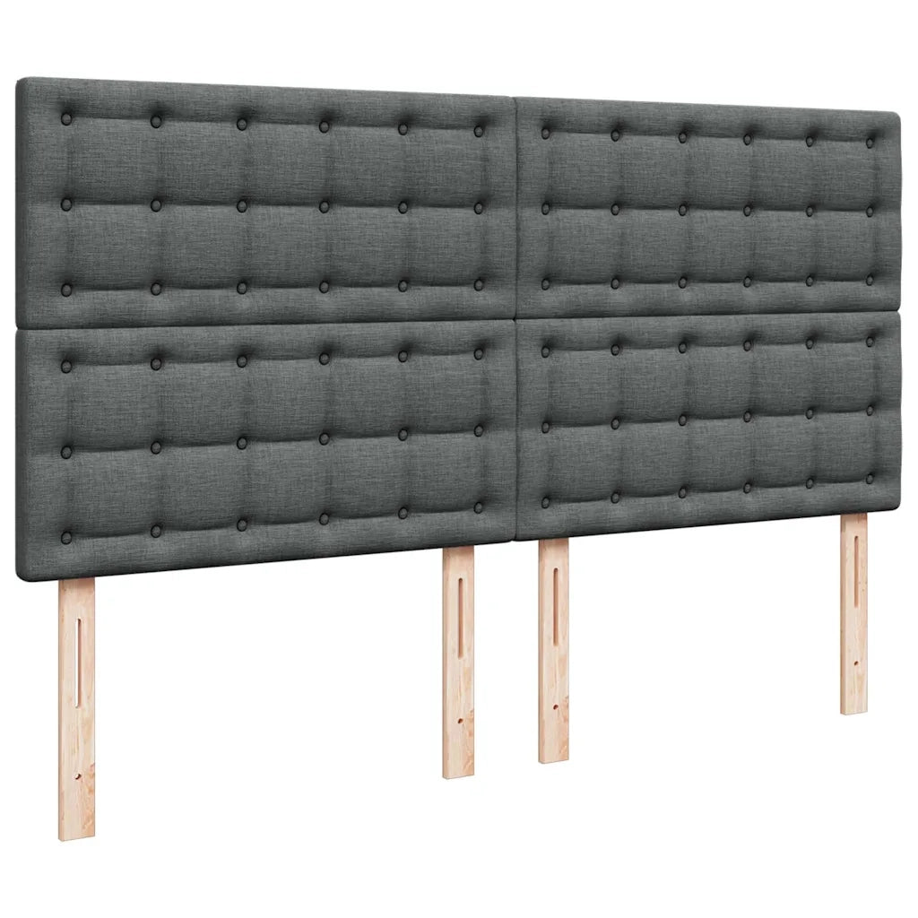 vidaXL Struttura Letto Pouf con Materasso 160x200 cm in Tessuto