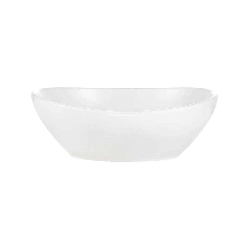 Lavabo ovale da appoggio 40,5x33 cm bianco lucido con piletta click clack
