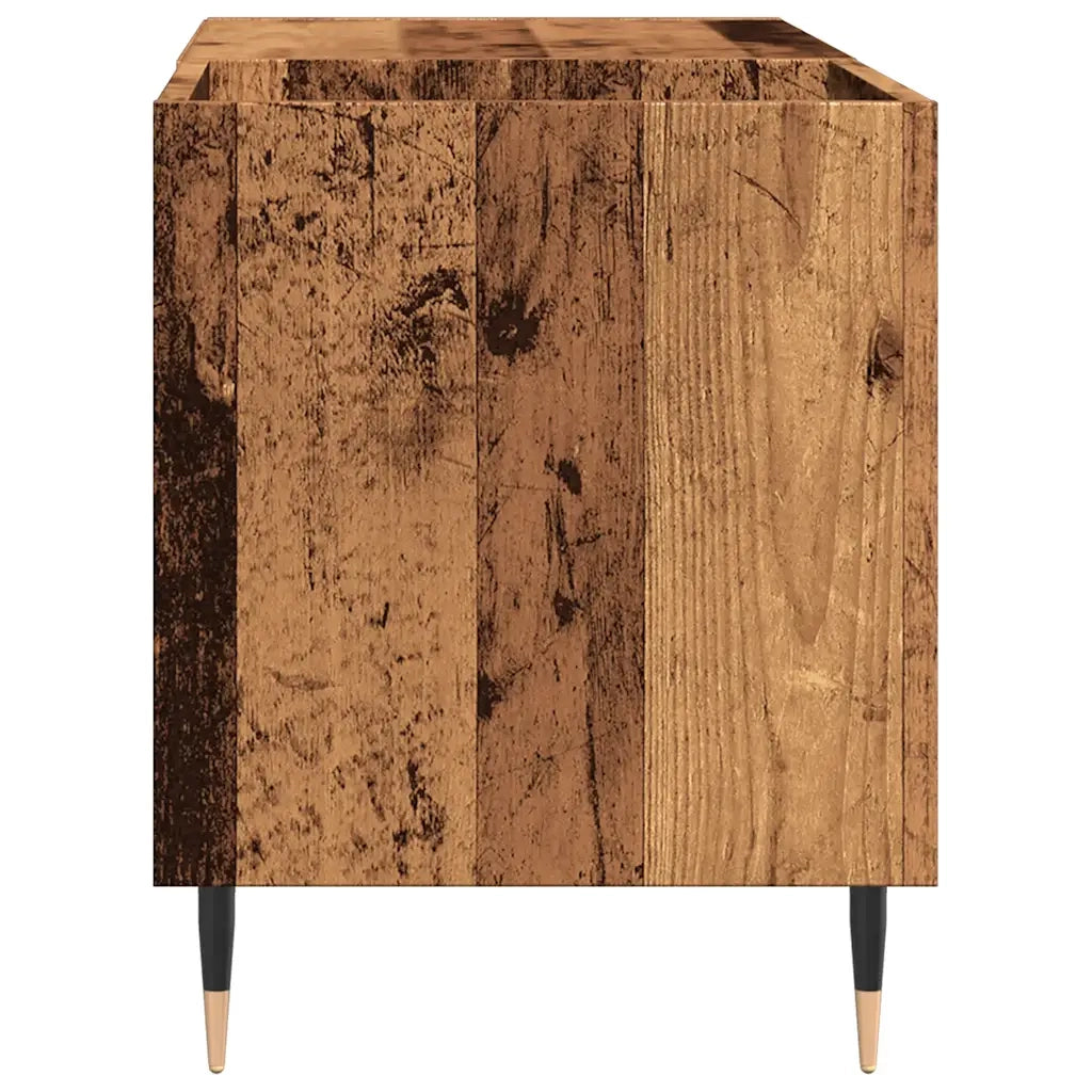 Mobile Porta Dischi Legno Antico 84,5x38x48cm Legno Multistrato