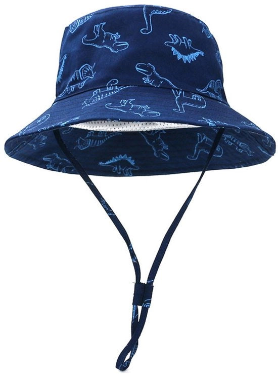 Cappello per bambino in cotone - 46 cm protezione solare per bambini - cappello animale - unisex - cappello estivo per bambini - bambini primavera e estate cappello a cartone stampato - cappello adattabile con strisce in cotone