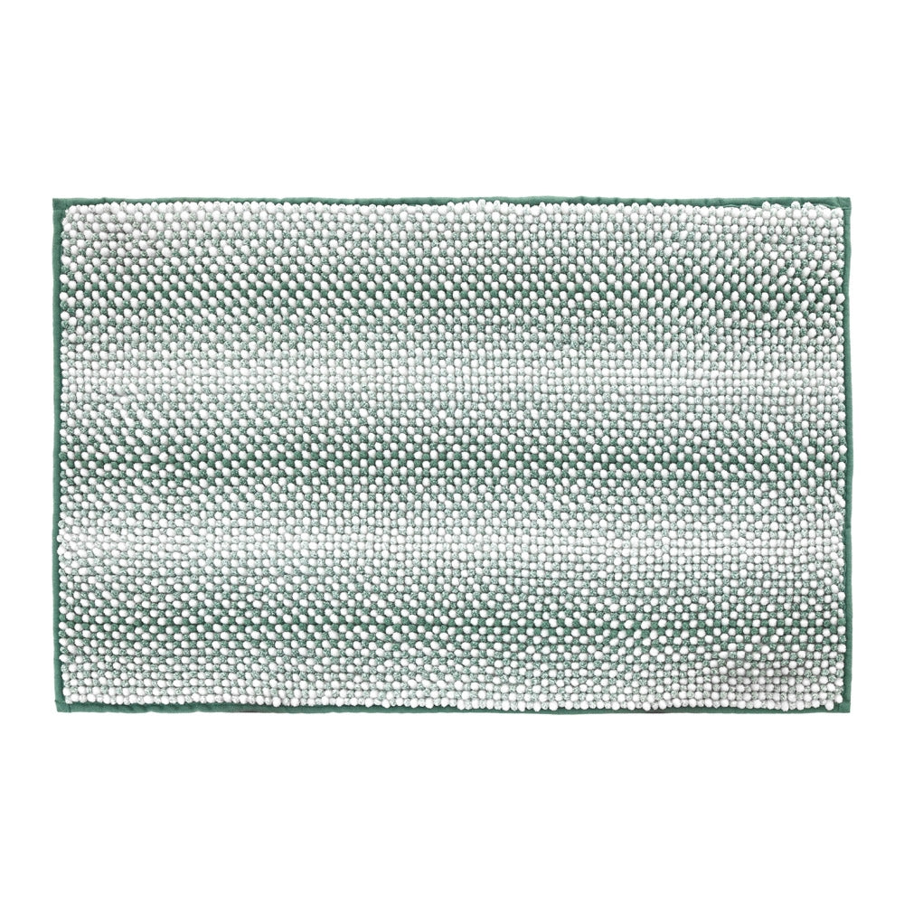 Tappeto bagno in ciniglia verde super soft 50x80 cm con retro antiscivolo Marea