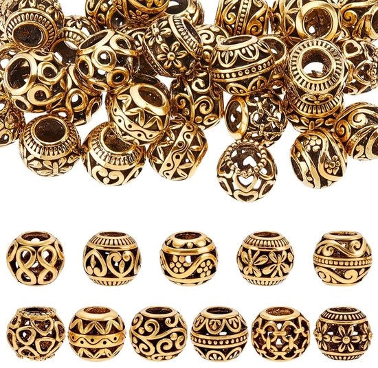 44 Stuks Gouden Afstandskralen per Metertje voor Sieraden Maken