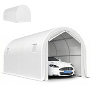 Garage Esterno per Auto 3x6 m ¨C Minimal ¨C Bianco Metallo Resina
