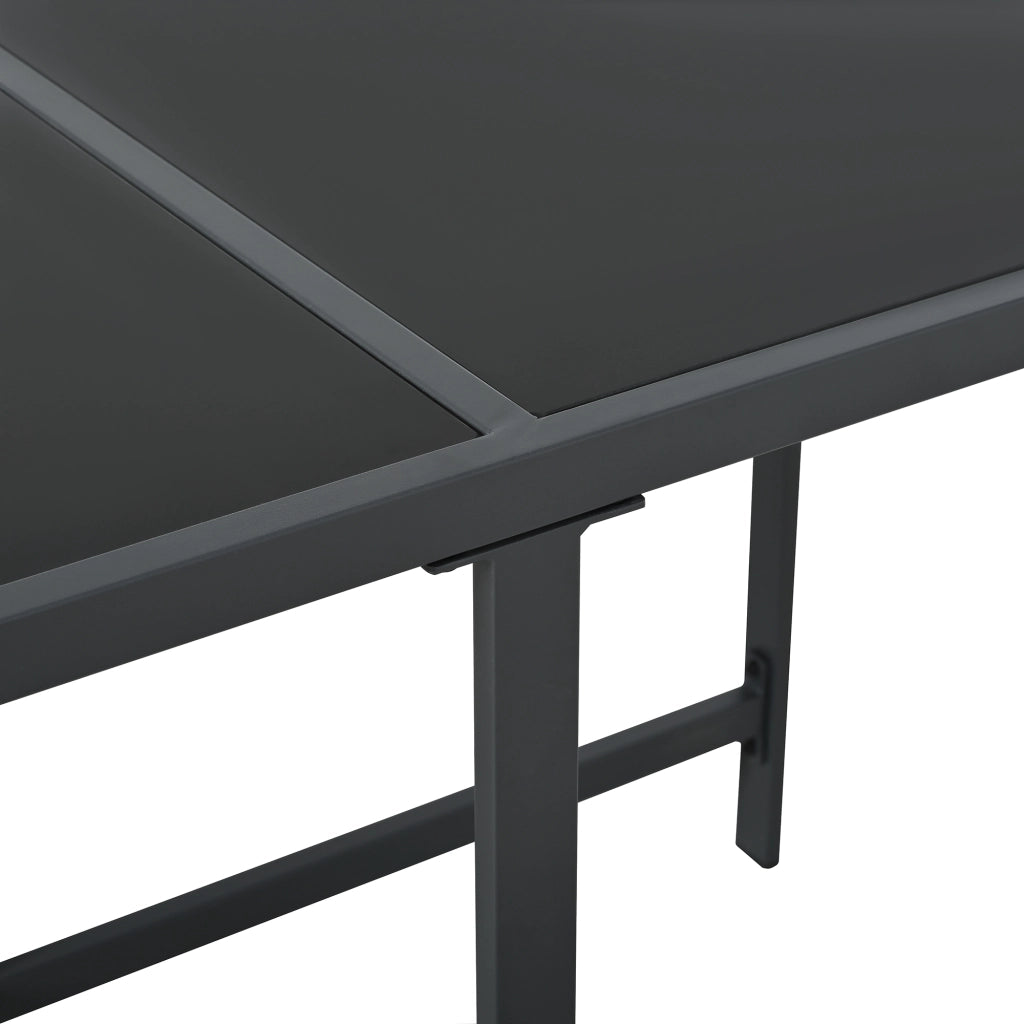 Set Tavolo e Sedie da Giardino 7 Pezzi per 6 Persone ¨C MINIMAL ¨C Piano in Vetro, Polyrattan e Legno