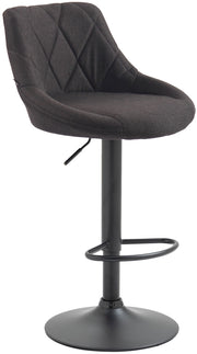 Sgabello bar LAZIO in tessuto grigio scuro,nero