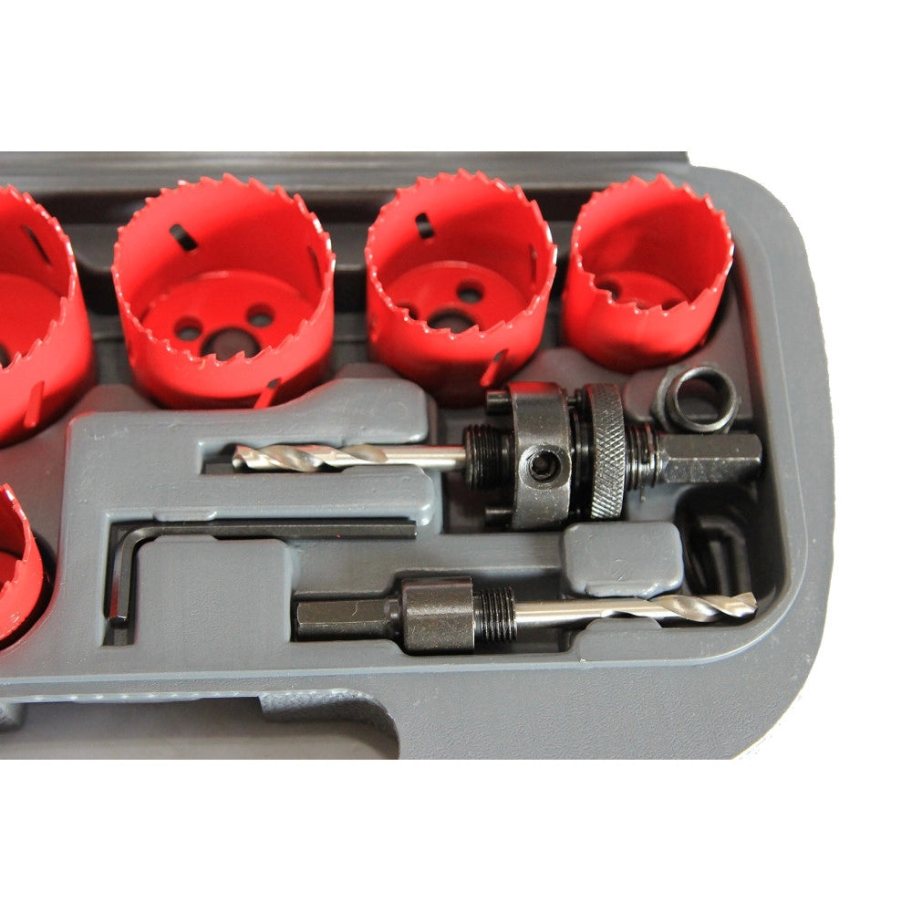Trade Shop - Set 13 Pezzi Frese Seghe Bi-metallo Fresa A Tazza Punta Fora Sega Metallo Legno -