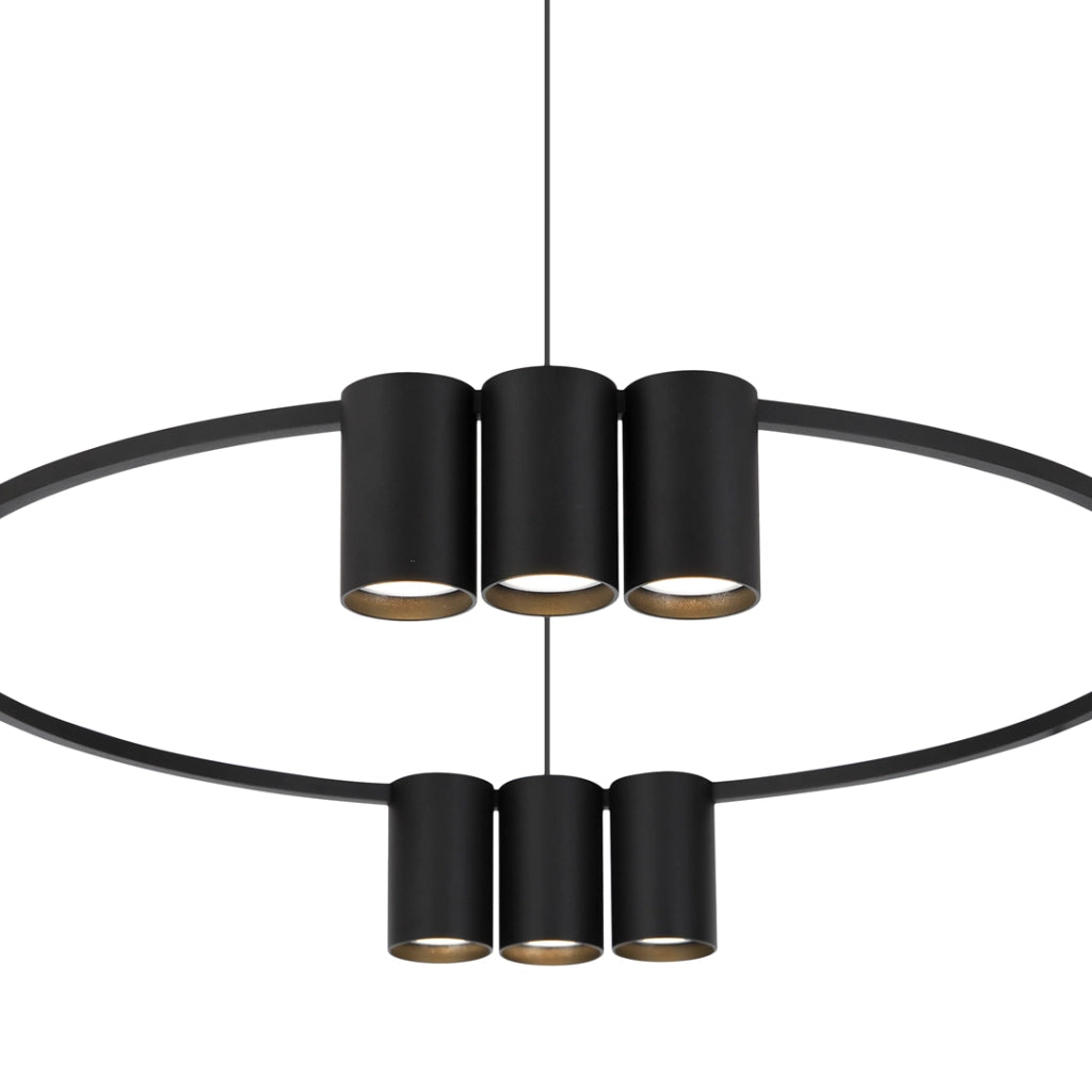 Lampadario Milagro Genesis nero Ø60 10xGU10 alluminio