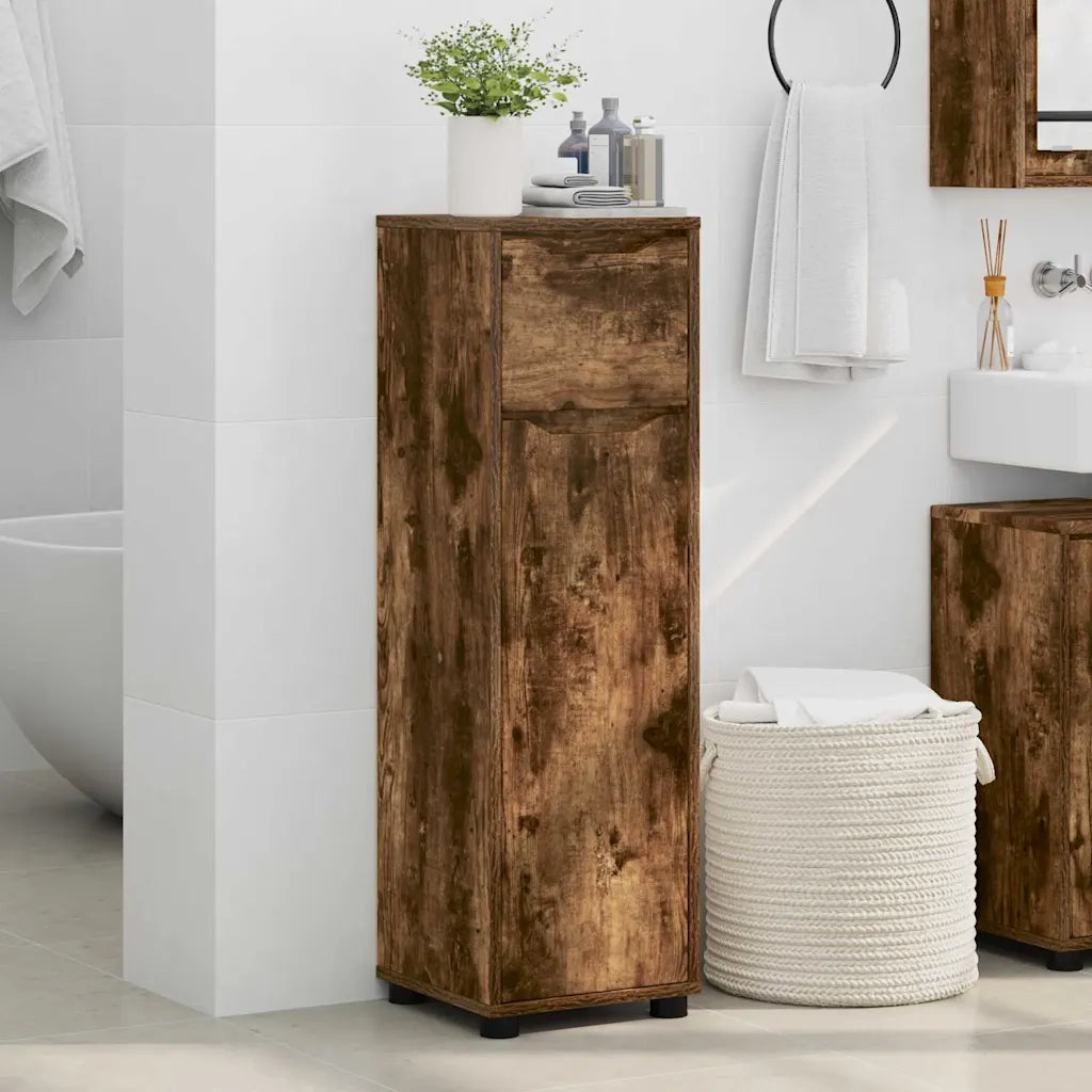 Mobile da Bagno con cassetto Rovere fumé 30,5 x 30 x 101 cm 888742
