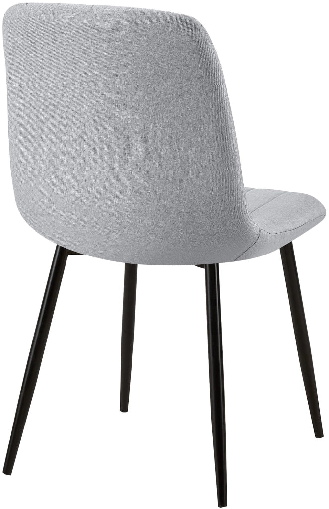 Sedia Dijon in velluto o tessuto Tessuto,grigio