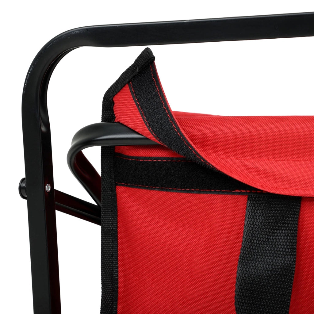 Carrello da Spiaggia Pieghevole TYRS con Ruote in Plastica, Portata Massima 120 kg, Colore Rosso