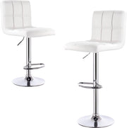 Bar con alta schiena - Sedute ergonomiche - Altezza seduta 60 - 82cm - Bianco - Set 1 - Cucina e bar