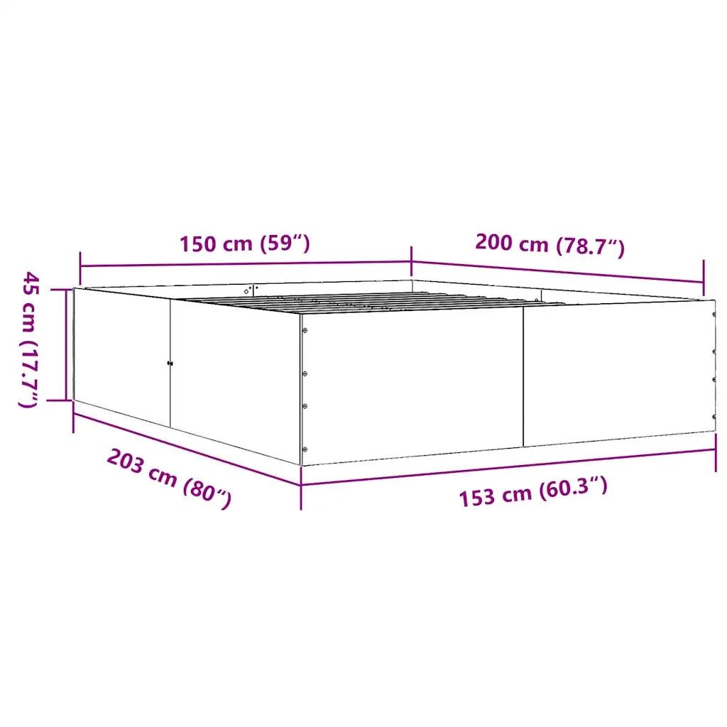 Giroletto Nero 150x200 cm in Legno Multistrato 3280917