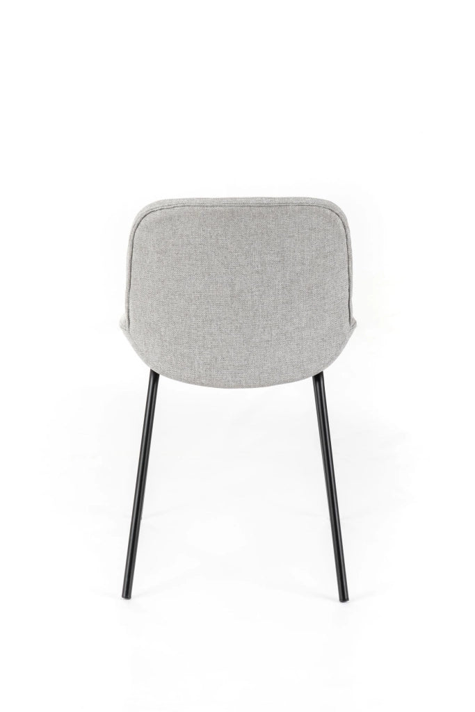 Set 4 Sedie 57x46xH80 cm in Tessuto Eva Grigio Chiaro