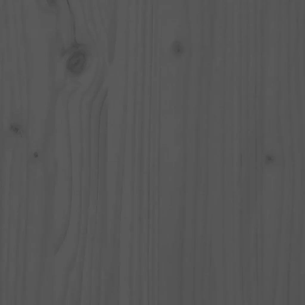 Poggiapiedi da Giardino con Cuscino Legno Massello Pino Grigio CFW3822179