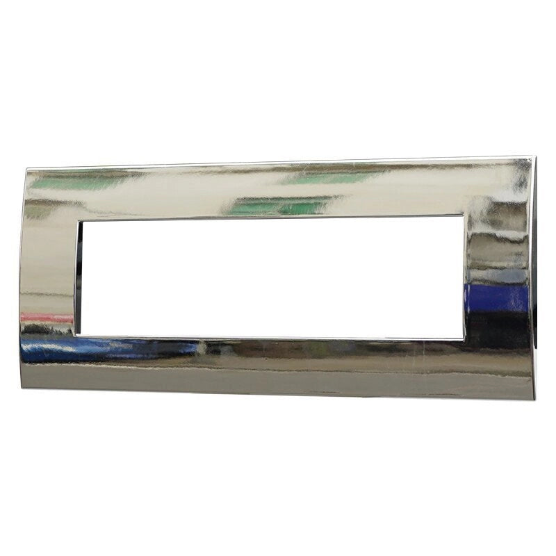 Placca Plastica Serie Venus 7P Colore Cromato Lucido Compatibile Con Vimar Arke