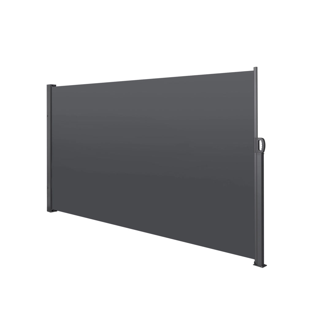 Tenda da sole laterale retrattile 180 x 300 cm; in metallo; grigio scuro