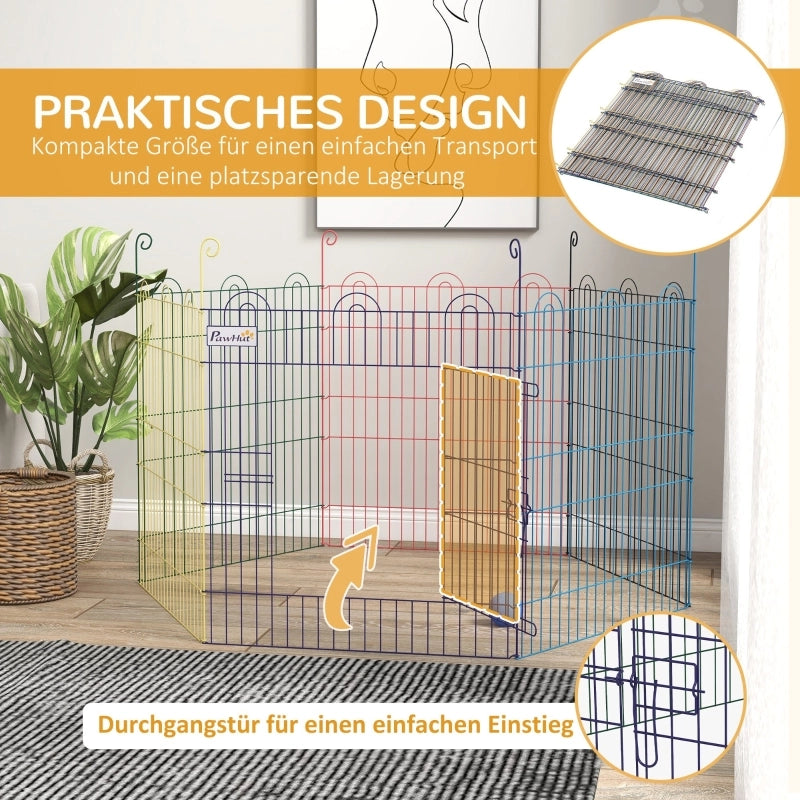 Barriera estensibile a forbice modulare in metallo con porta e chiusura sicura colorato Ø120 × 60H cm