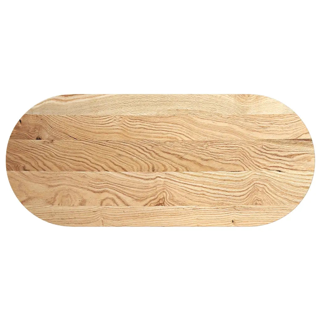 vidaXL Piano per Tavolo 140x60x2 cm in Rovere Massello Ovale