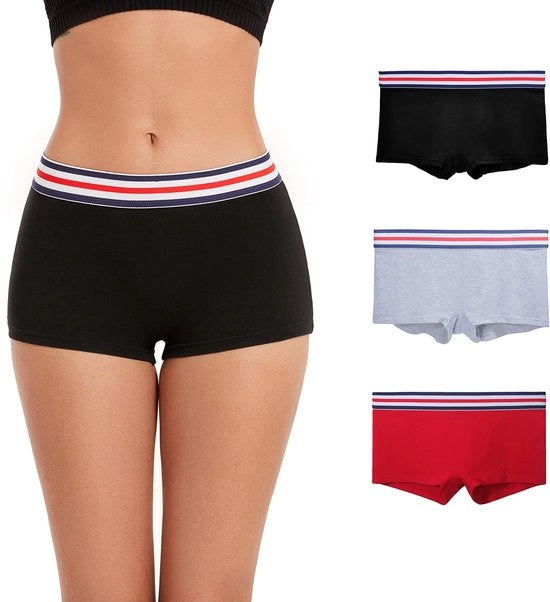 Boxer da Donna - Sottoveste in Cotone - Cintura Larga - Respira e Comoda - Adatta per Sport e Riposo - Progettata senza Etichetta