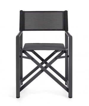 Set 2 Sedie Regista da Giardino 48x56x86h cm Taylor Grigio Scuro/Antracite