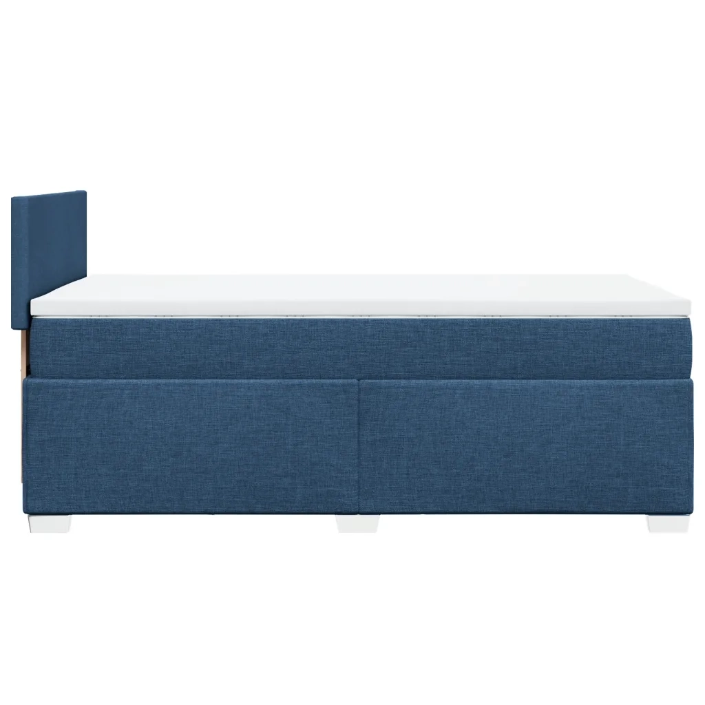 vidaXL Giroletto a Molle con Materasso Blu 90x190 cm in Tessuto