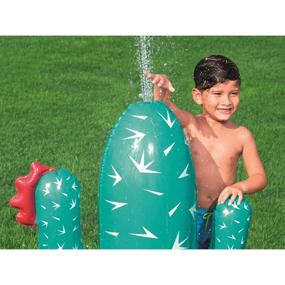 Trade Shop - Gioco Acquatico Gonfiabile Cactus Oasis Spruzza Acqua Per Bambini 74x56x104cm 52733 -