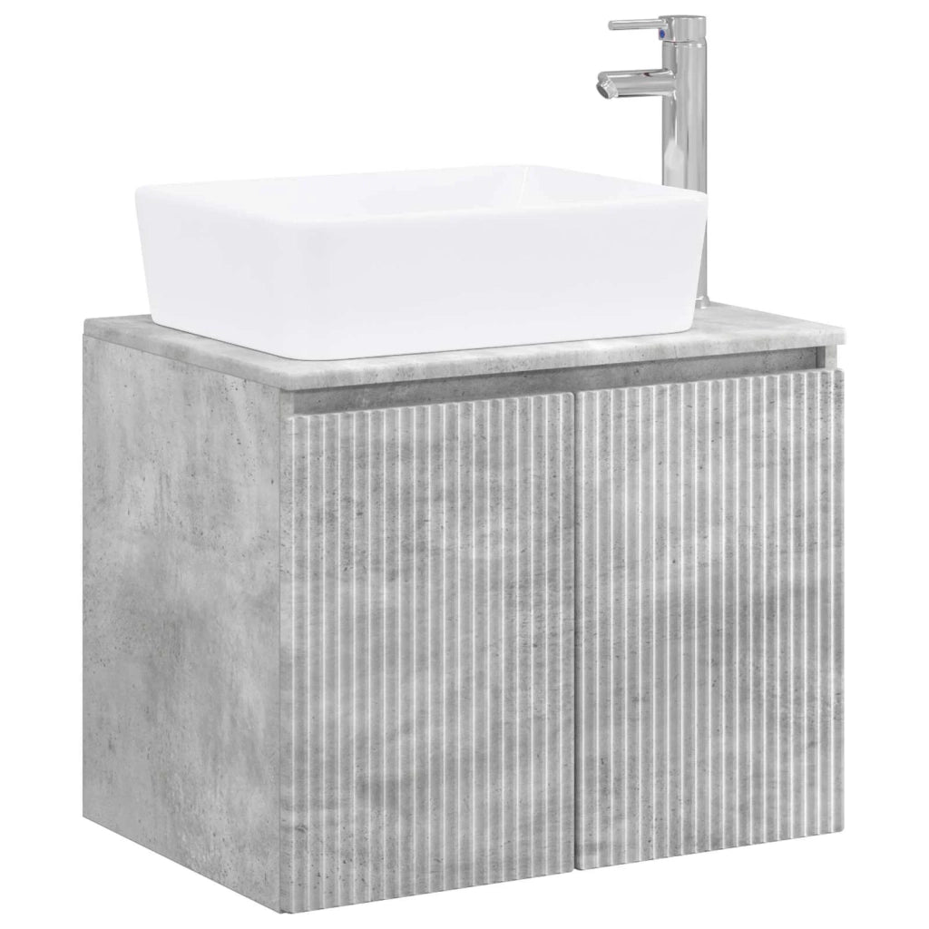 Set di mobili per il bagno Grigio Cemento Legno ingegnerizzato 3404333