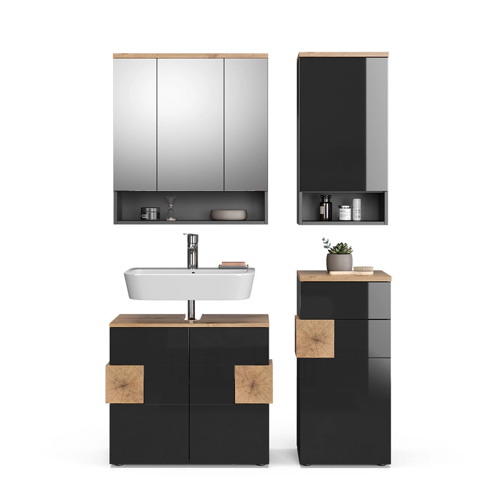 Vicco Set mobili bagno Antracite 4 parti