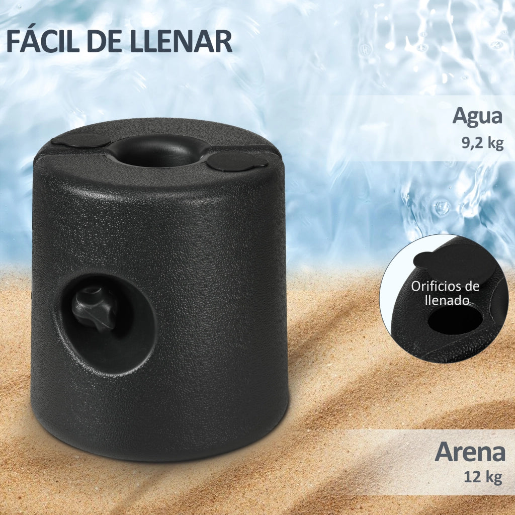Set di 4 Pesi per Tende Pieghevoli ¨C zephmum ¨C Nero ?21,5/24x25,5 cm