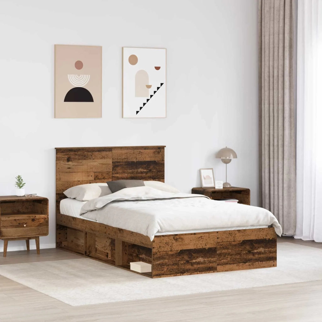 Struttura del letto Legno vecchio 120 x 190 cm Pino massello