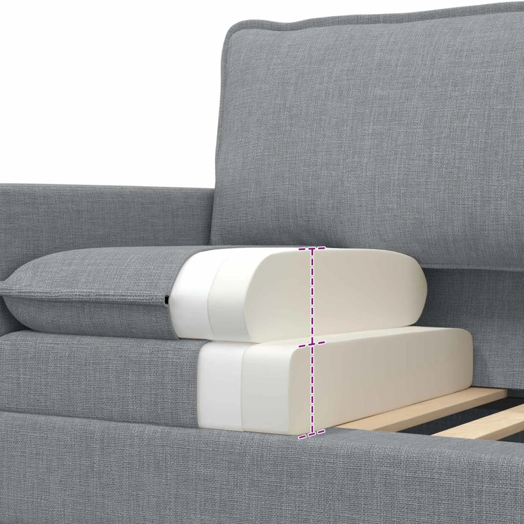 Set di divani 2 pz Grigio chiaro Tessuto 3417017
