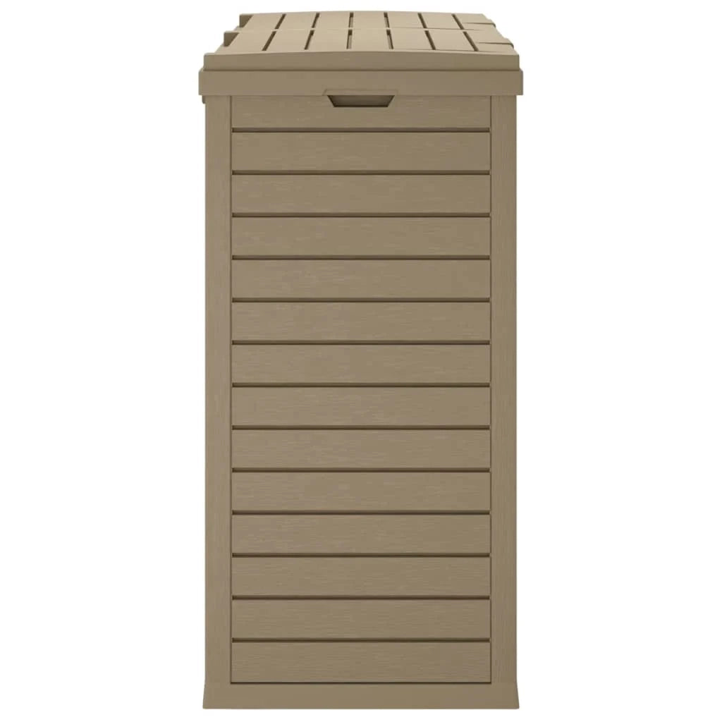 Cestino trasparente per esterni 78 x 41 x 86 cm polipropilene marrone 02_0043838