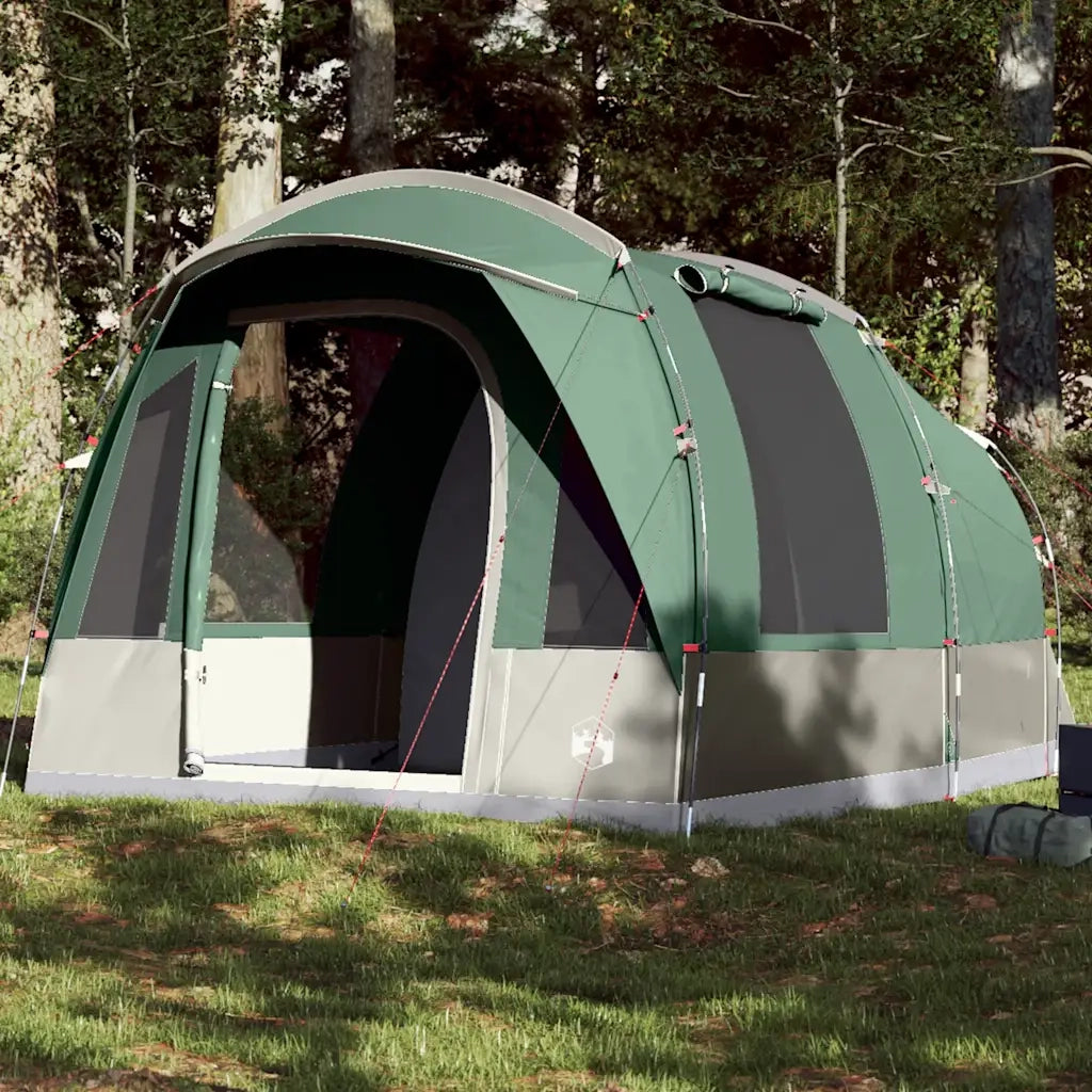 Tenda da Campeggio a Tunnel per 3 Persone-Tenda per Escursionismo Verde Impermeabile 975286