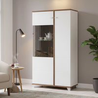 Mobile Espositore Suello, Vetrina 4 Ripiani, 78.5x40x143h cm Bianco
