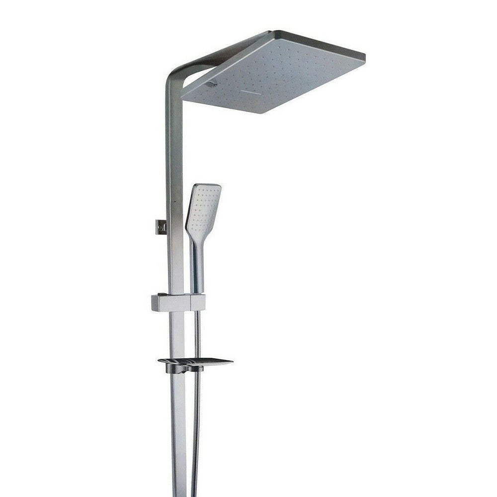 Trade Shop - Asta Saliscendi Cromata Colonna Doccia Soffione Fisso Doccetta Saliscendi 69127 -        2
