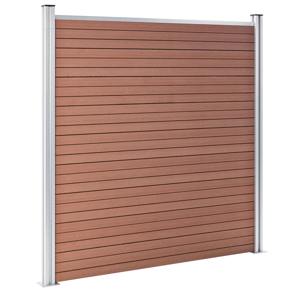 Pannelli Recinzione 7 Quadrati 1 Inclinato 1311x186cm Marrone