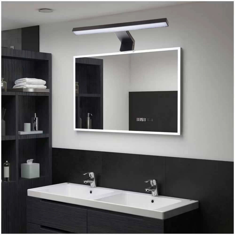 Trade Shop - Applique Lampada Led Per Specchio Bagno Con Doppia Istallazione 7w Luce 4000k Ip44 500p - Nero