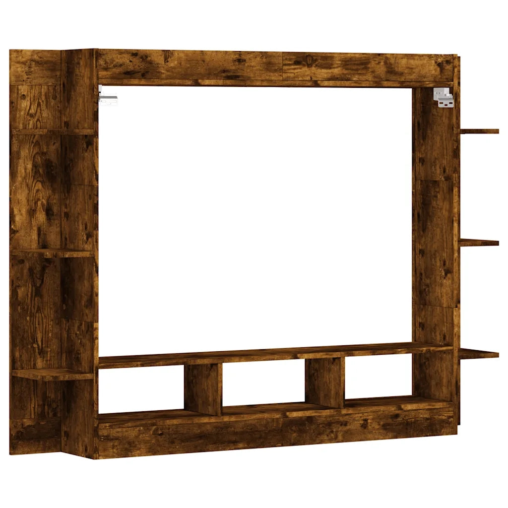 Mobile Porta TV-Mobile per TV-Credenza TV Rovere Fumo 152x22x113 cm in Legno Multistrato