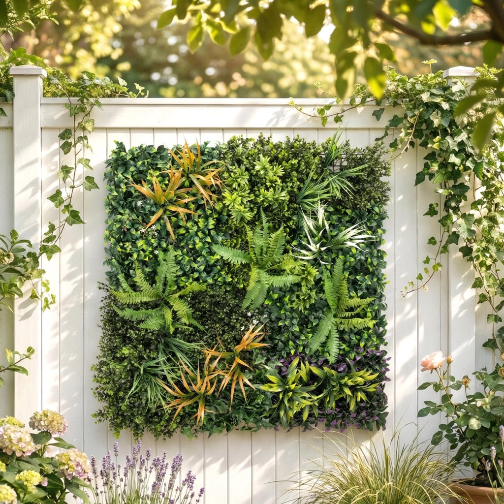 Seto Artificiale Hiedra 1x1 m ¨C Zephmum ¨C Verde per Balcone e Giardino